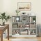 Costway 10-Cube Bookcase for Kids 41"Wooden Toy Storage Organizer for Kid’s Room White/Natural